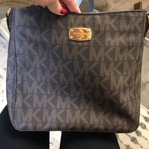 Michael Kors MK brown crossbody.